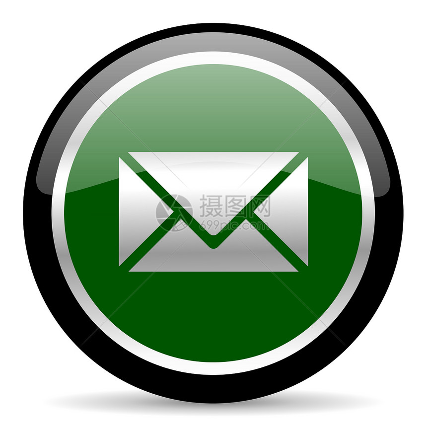 邮件图标圆圈彩信信封插图短信秘书处盒子通讯邮资电话图片