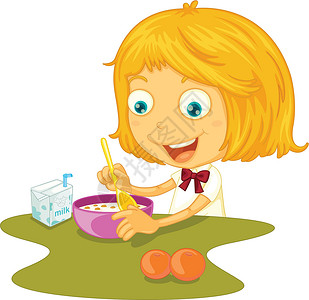 纸盒牛奶儿童饮食女孩快乐纸盒学校盒子孩子享受营养插图食物插画