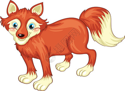 大眼睛小狗狐狸猎犬英语动物蓝色白色哺乳动物森林害虫毛皮绘画设计图片