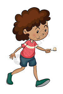 扛勺子男孩男孩走路红色刀具男生家庭厨房跑步绘画孩子们绿色男性设计图片