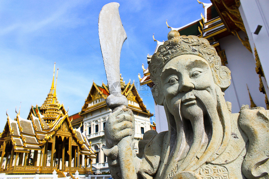 泰国曼谷皇帝大宫中国雕像 泰国曼谷图片