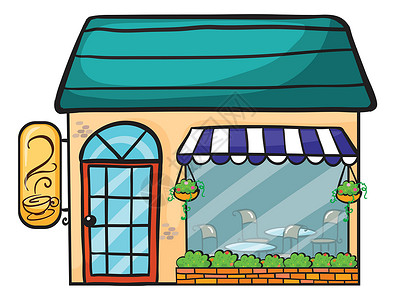 咖啡店建筑咖啡店绘画消费者建筑财产零售庇护所建造顾客公寓咖啡设计图片