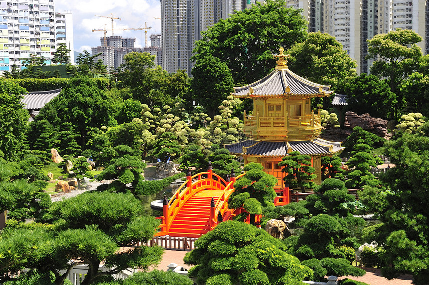 南里安花园的绝对完美之馆 洪洞游客晴天金子王朝宗教建筑蓝色旅游假期地标图片