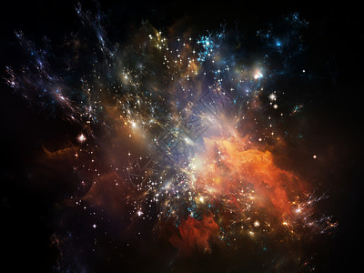 空间可视化想像力大爆炸星系天空活力辐射星星灾难宇宙科幻天文学高清图片素材