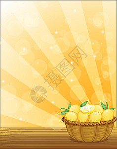 一大篮柠檬背景图片