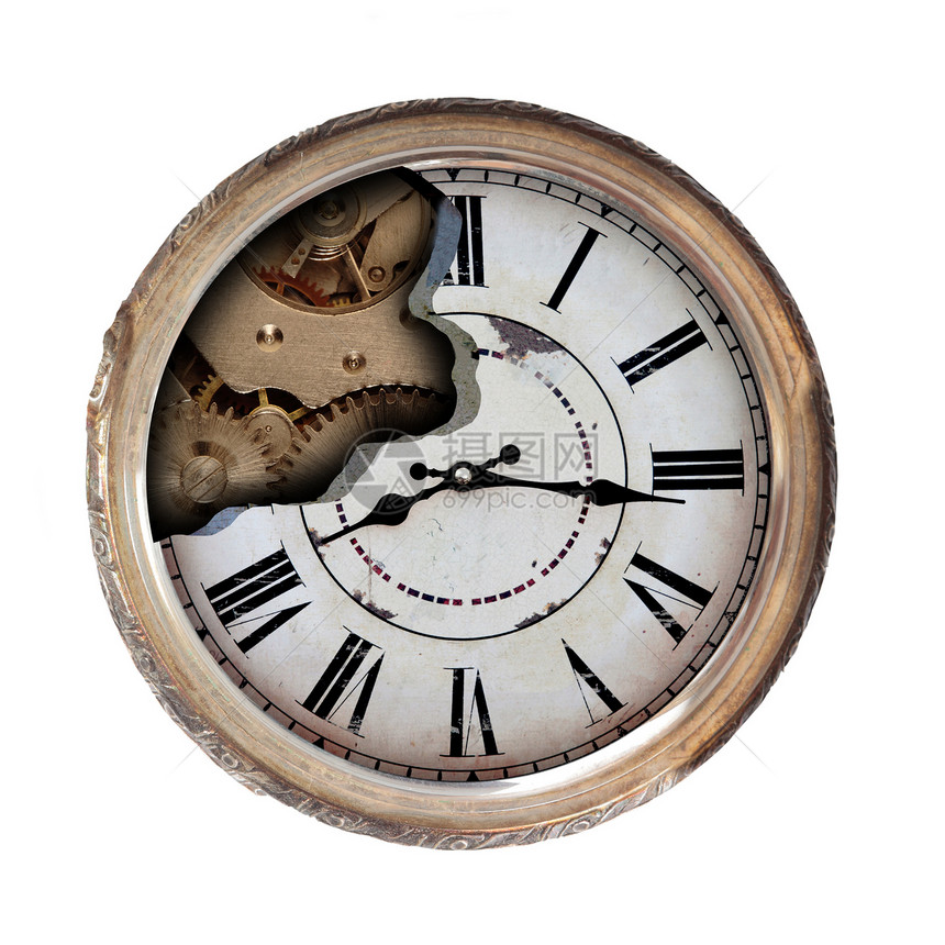 旧时钟齿轮时间发条金属技术小时手表工具钟表维修图片