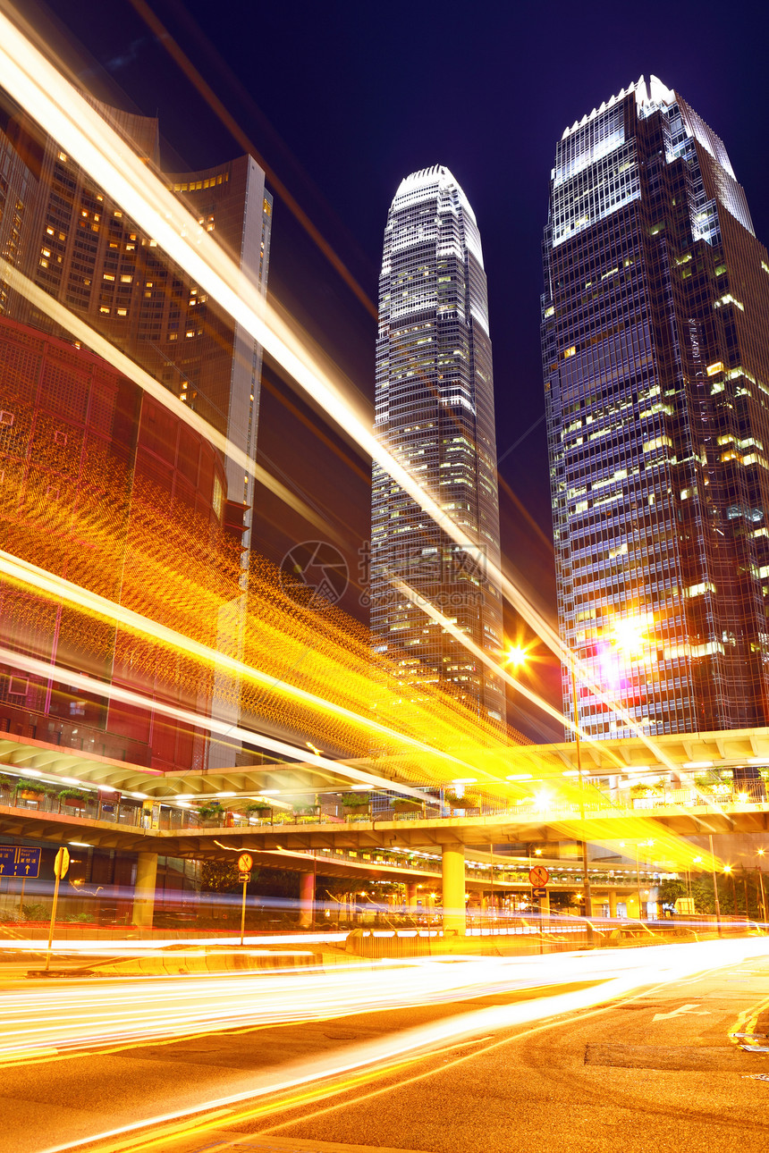香港的交通建筑摩天大楼速度公共汽车踪迹景观天际街道办公室城市图片