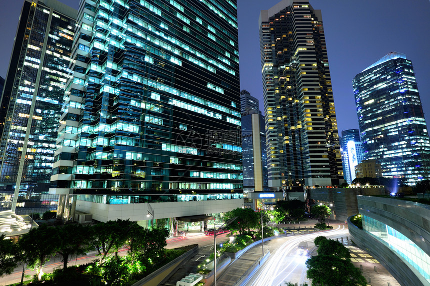 香港之夜金融商业办公室景观摩天大楼建筑学建筑天空场景公司图片