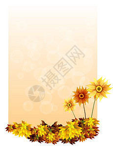 一张有向日葵的纸背景图片