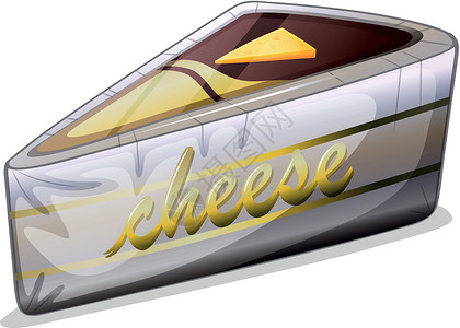 金属容器中的干酪背景图片