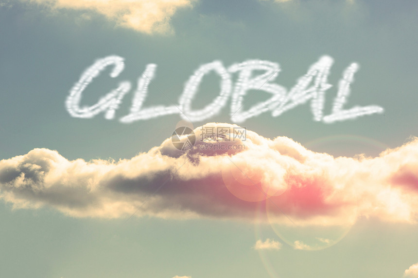 全球对抗有云的明蓝天空太阳计算机一个字绘图蓝色国际多云环境流行语阳光图片