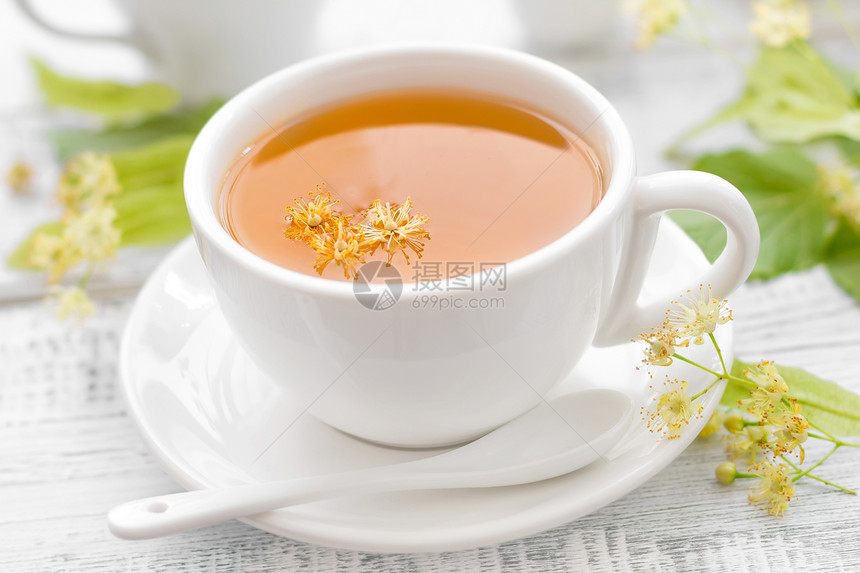 林肯茶杯子芳香兴奋剂早餐茶壶椴木枝条椴树午餐刺激图片