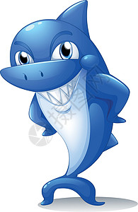 一只蓝色的大鲨鱼背景图片