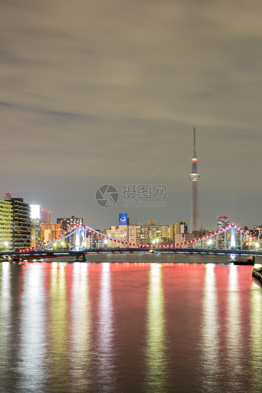 夜里东京天树墨田甲板景观病房天际天空城市商业旅行建筑图片