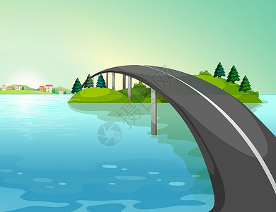 湖桥河上一条长路设计图片
