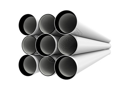 金属管团体白色管子工程管道圆柱产品背景图片