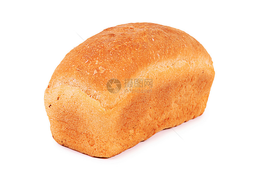 白面包的卷饼 在白色背景上被孤立包子小麦早餐食物饮食文化棕色面包面粉营养图片