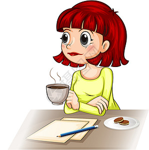 女茶艺师一个女商务人士在做报告时 喝茶喝茶设计图片