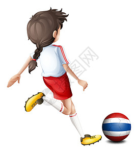 一名泰国女足球女运动员背景图片