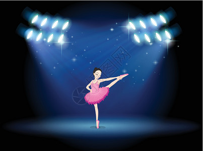 舞台舞女舞蹈芭蕾 有聚光灯背景图片