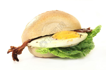三明治沙拉午餐小吃包子猪肉油炸鸡蛋早餐火腿熏肉背景图片
