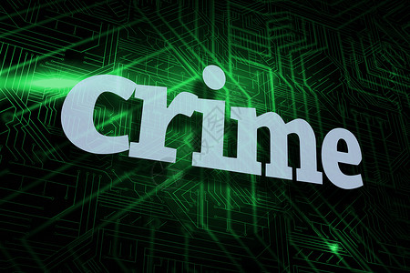 打击绿色和黑色电路板犯罪硬件流行语计算辉光刑事电脑技术违法行为一个字背景图片