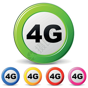 矢量 4g 图标圆圈速度收音机圆形互联网电话商业红色电脑数据背景图片