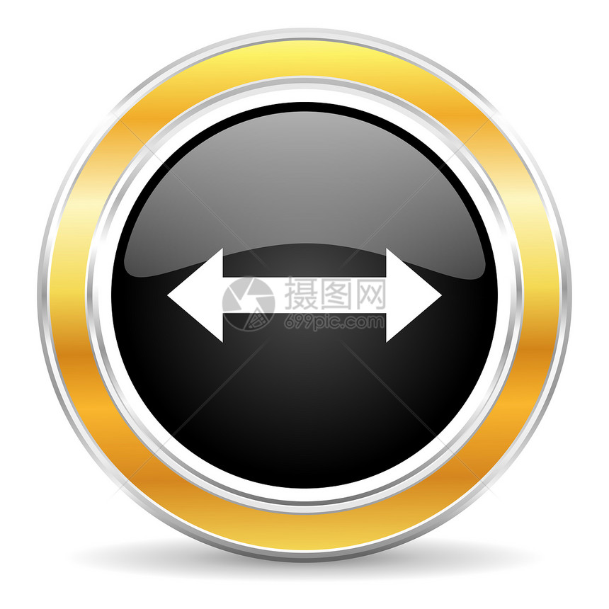 箭头图标圆圈按钮行动网络插图导航水平课程黑色光标图片