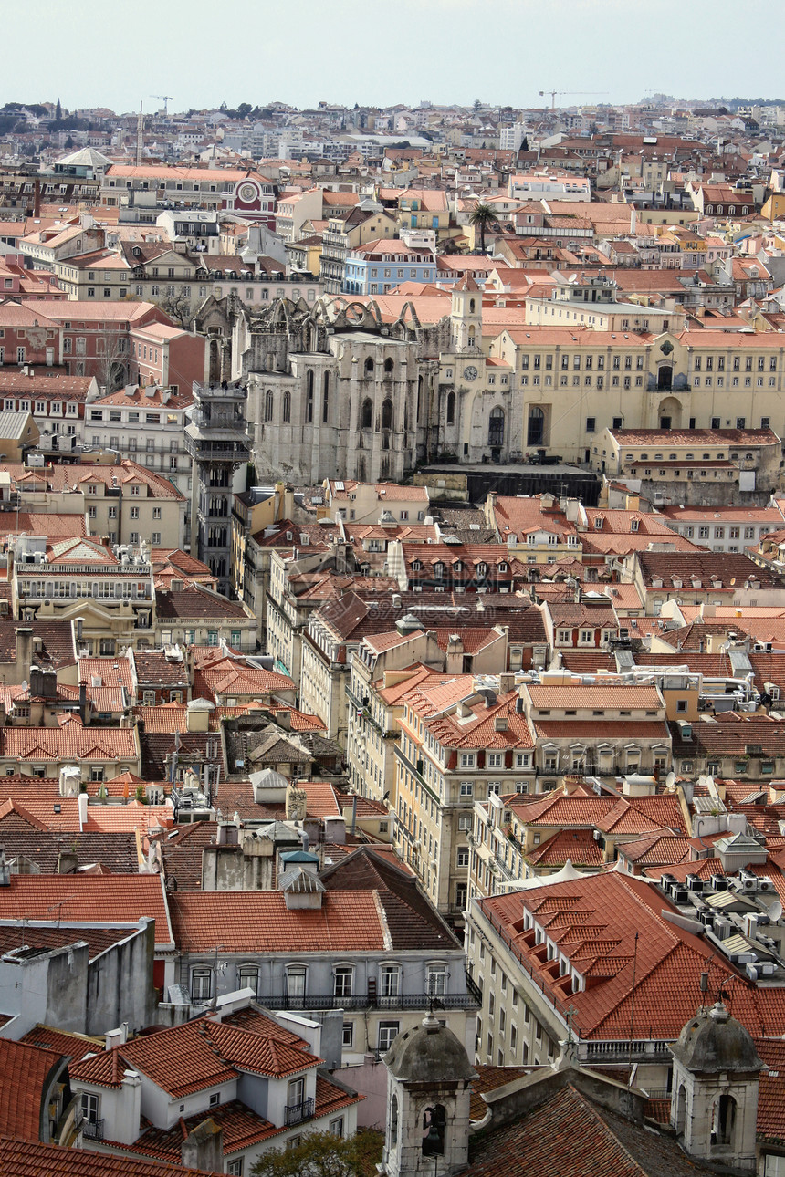葡萄牙里斯本市景 葡萄牙建筑群电梯建筑学宋体家园公寓建筑物旅游城市旅行高楼图片
