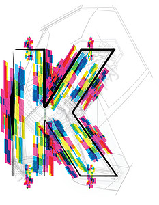 K 矢量图示(插图)背景图片