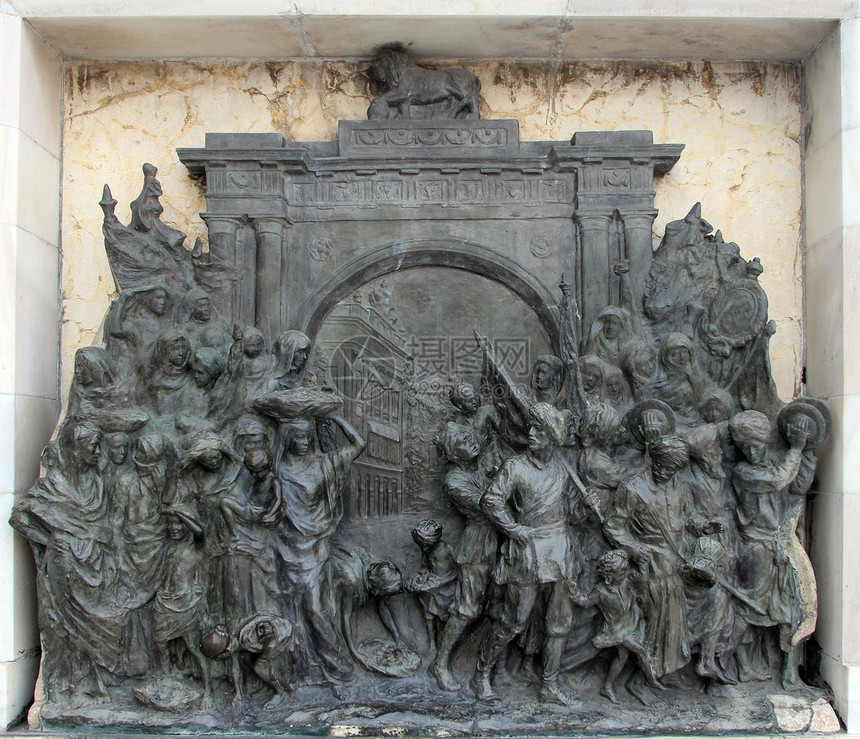在加尔各答维多利亚纪念大楼的青铜纪念板面板图片集旅游建筑学艺术纪念堂大理石历史雕像大厅入口图片