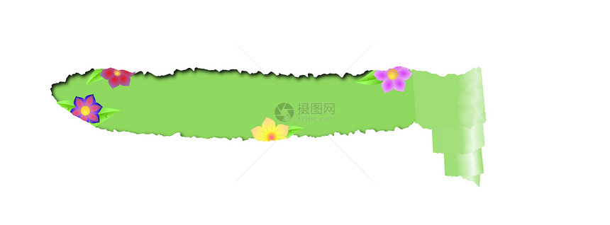 用于孤立文本的绿色空间破碎纸张写作艺术邀请函叶子菜单树叶阴影床单零售弯曲图片