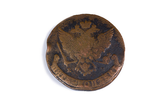 旧俄罗斯铜硬币拉图背景图片