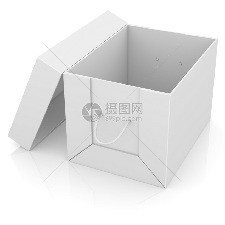 打开白纸板套件箱船运塑料邮件商品插图送货商业邮政卡片贮存图片