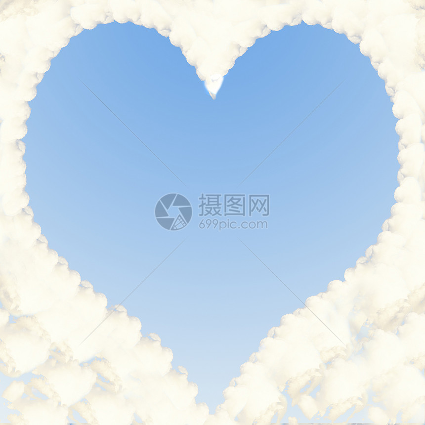 心形云天堂想像力夫妻蓝色空气结婚天空创造力婚姻天气图片