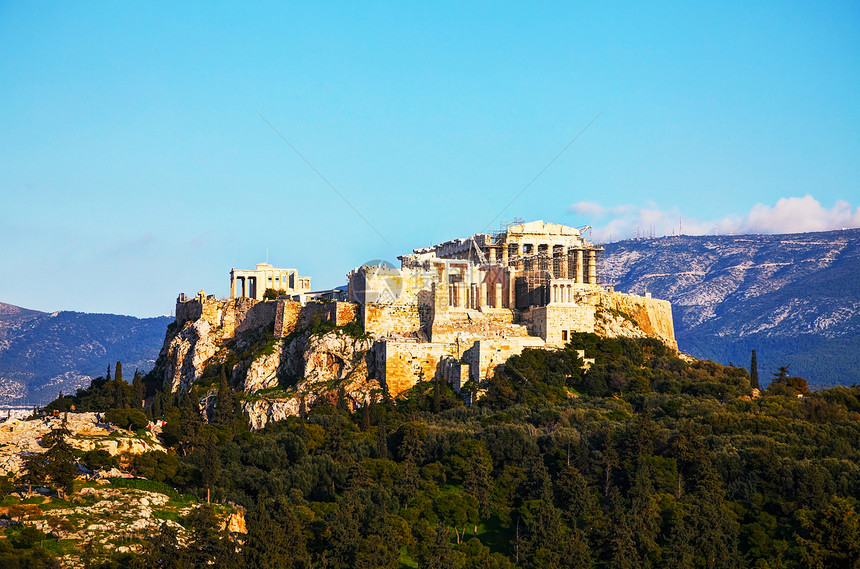 希腊雅典雅典的地标废墟考古学天空纪念碑旅游寺庙建筑学历史柱子图片