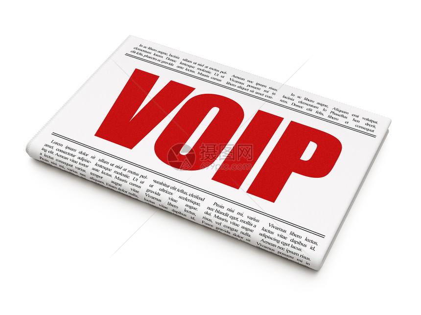 网络发展概念 报纸标题VOIP图片