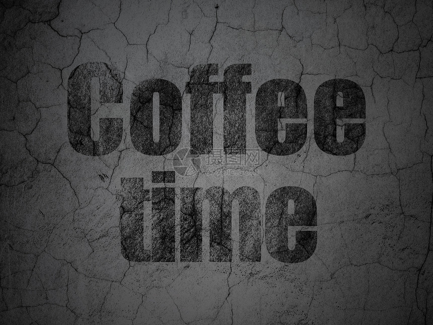 时间线概念 咖啡时间与墙壁背景历史水泥展示古董黑色小时倒数白色灰色日程图片