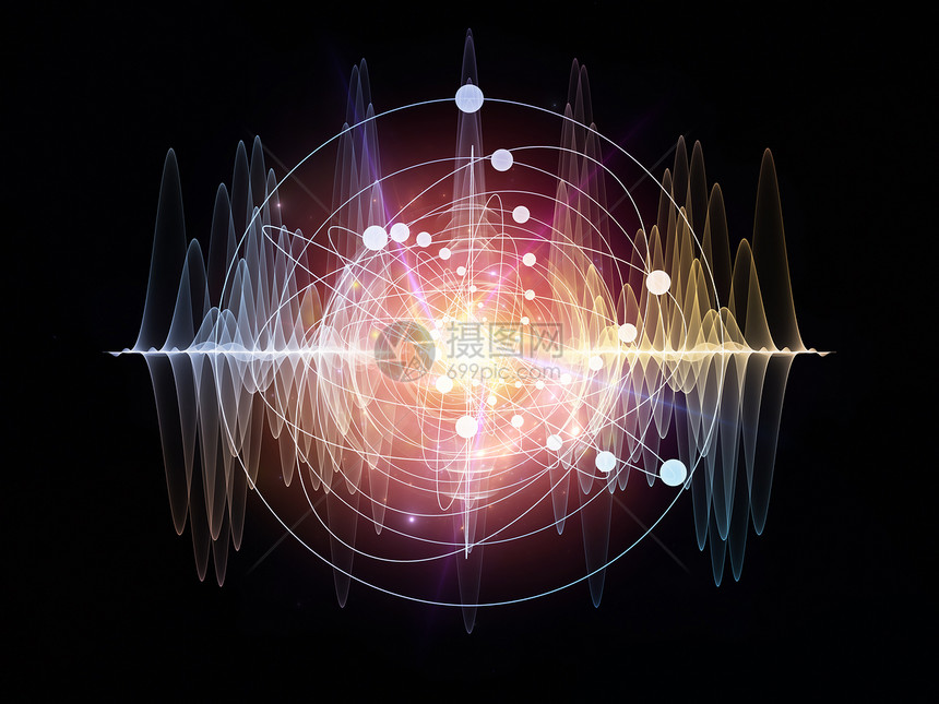 原子活力轨道推介会科学旋转插图几何学元素运动作品图片