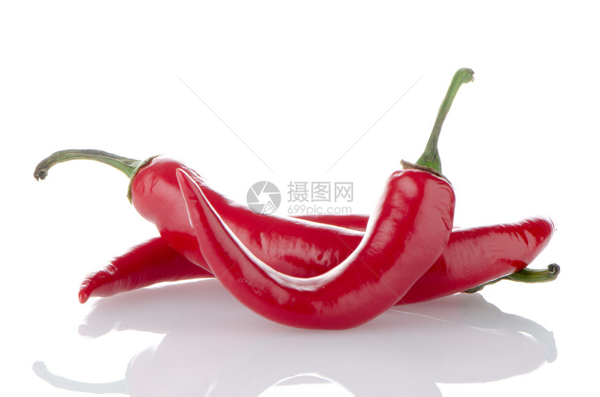 红辣椒香料胡椒辣椒红色蔬菜白色阴影图片