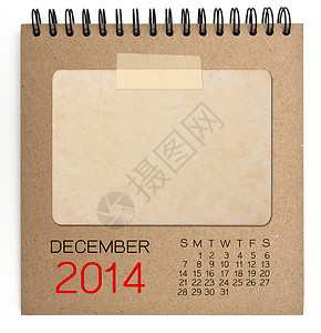 2014 日历棕色笔记本 有旧空白照片笔记时间电影数字日记墙纸摄影日程笔记纸背景图片