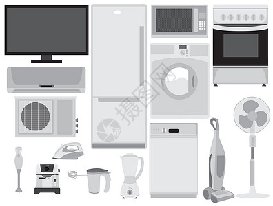 小烤箱家用电器微波清洁工菜单技术冷冻家庭商品加热器电脑商业设计图片