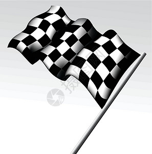 复选旗牌越野发动机速度黑色愿望竞赛追求跑道运动白色背景图片