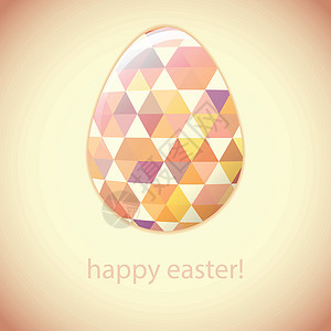彩色六边形和三角形的复活蛋背景图片
