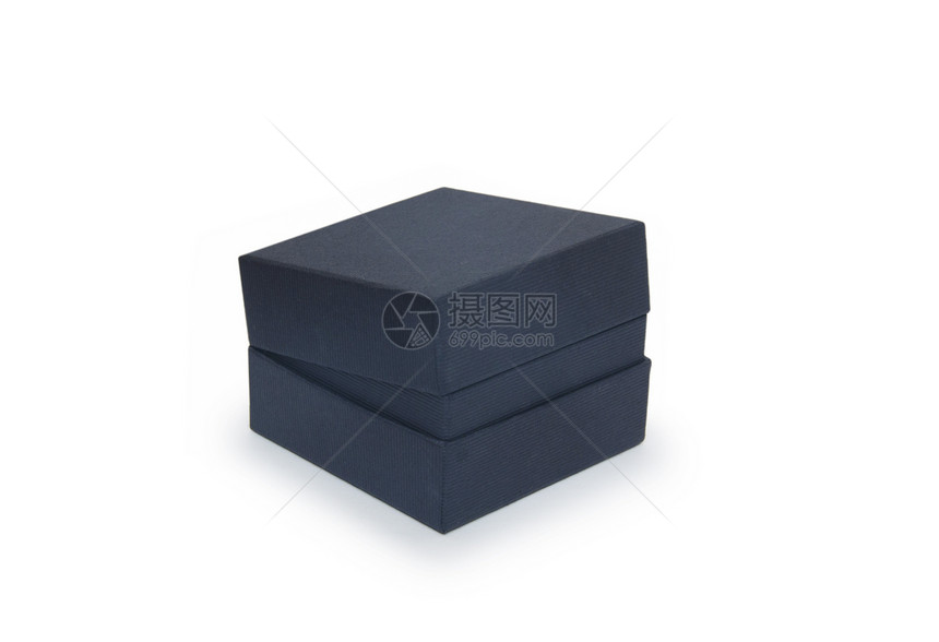 孤立在白色上的黑礼品盒礼物生日丝带黑色正方形念日纸板盒子红色展示图片