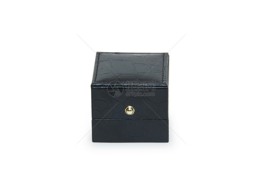 孤立在白色上的黑礼品盒红色纸板念日丝带展示生日黑色盒子正方形礼物图片