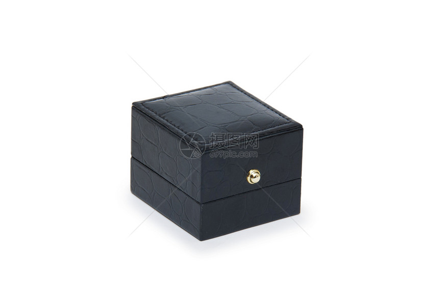 孤立在白色上的黑礼品盒展示丝带礼物正方形纸板生日红色黑色念日盒子图片