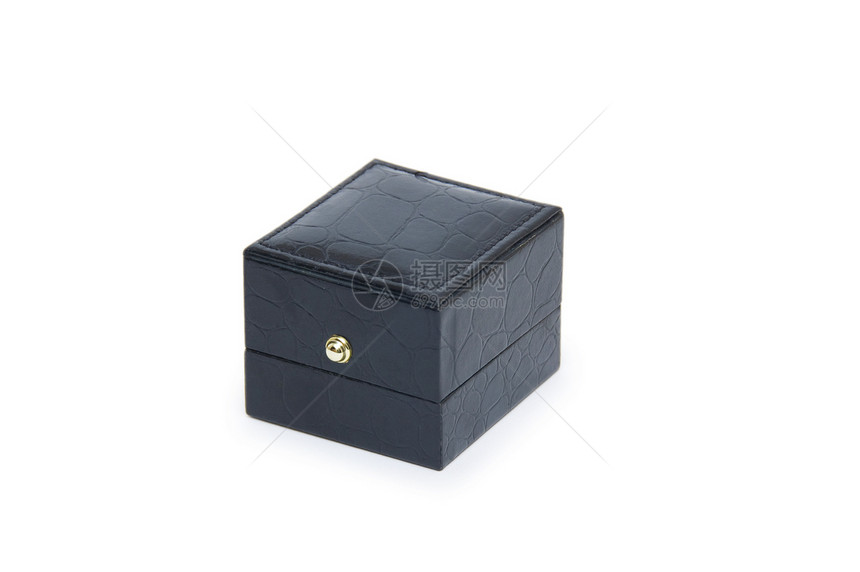 孤立在白色上的黑礼品盒礼物盒子生日念日正方形红色展示黑色纸板丝带图片