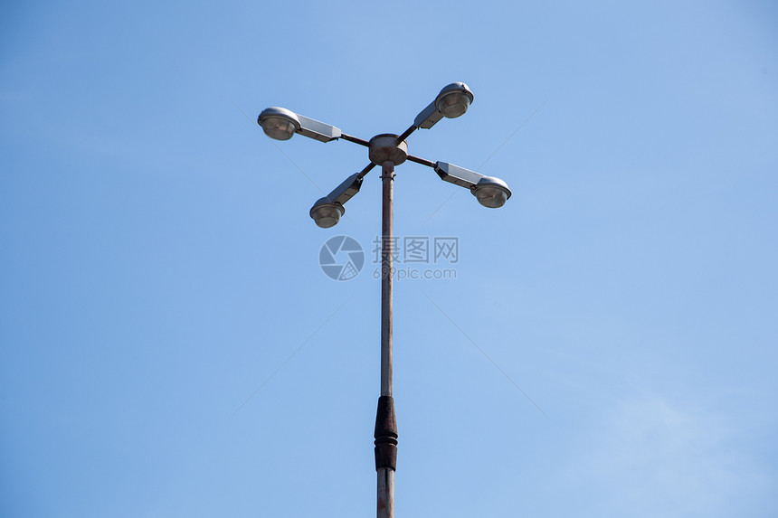 电灯运动体育场天空设备足球场照明光灯图片