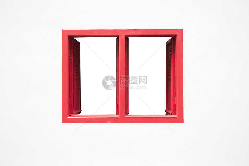 重要窗口红色玻璃木头建筑棕色白色城市房子水泥窗户图片